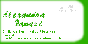 alexandra nanasi business card