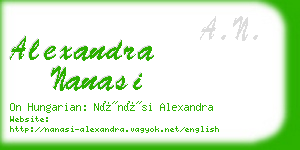 alexandra nanasi business card